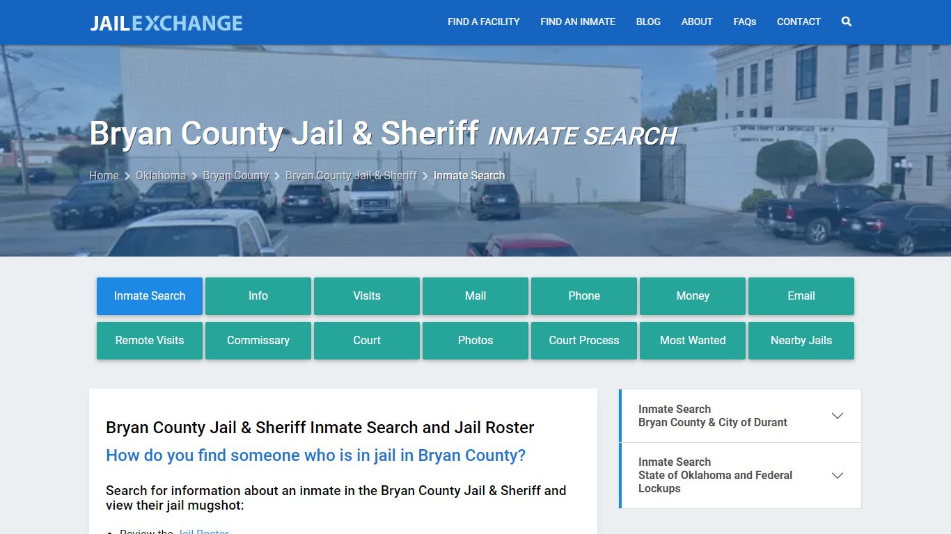 Bryan County Jail & Sheriff Inmate Search - Jail Exchange